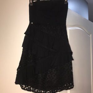 Strapless Black Mini- Dress